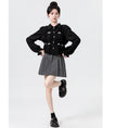 Load image into Gallery viewer, [WEIWU Series]★Shirt★ Tops Ladies Short Length Corduroy Black Cute Stylish
