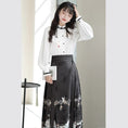 Load image into Gallery viewer, [Kaede bamboo---Kinjoyo series] ★China style setup★ 2-piece set, long-sleeved shirt + skirt, improves temperament, coming-of-age ceremony, everyday wear
