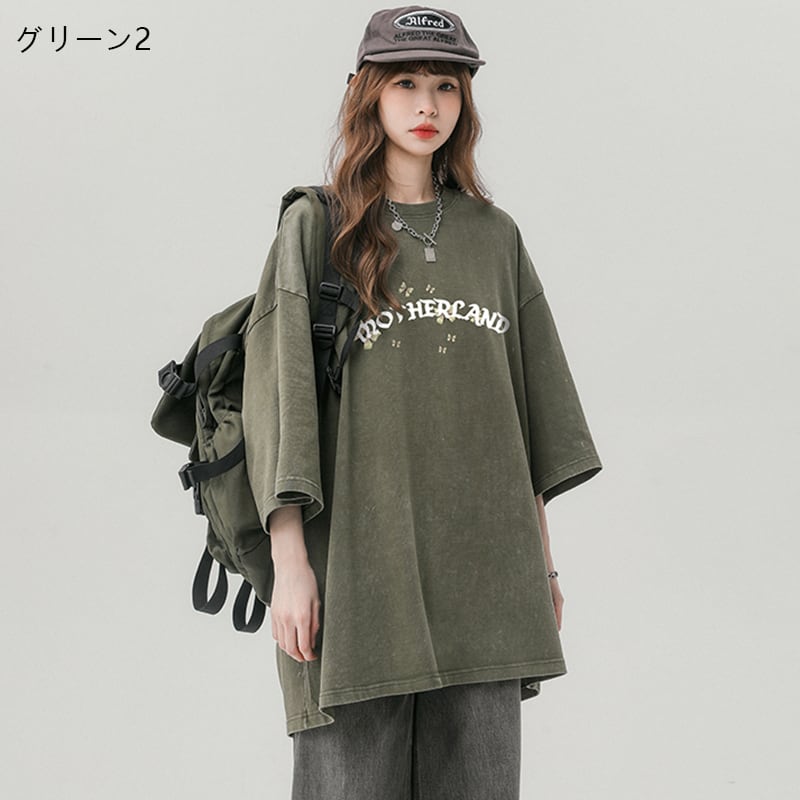 【SENSUシリーズ】★Tシャツ★ 5color トップス レトロ 可愛い 男女兼用 メンズ 半袖Tシャツ 原宿風