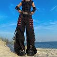 Load image into Gallery viewer, [HJIA Series] ★Casual Pants★ Bottoms Mine Style Steampunk Street Black Black High Waist
