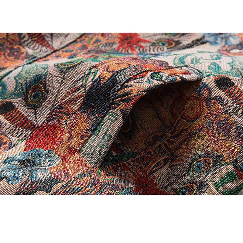 [MMstudios Series] ★Jacket★ Outerwear Unisex Men's Floral Pattern Retro Tiger Pattern Dora Design