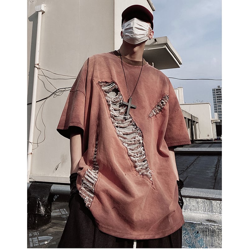 【UUCSCC系列】★T卹★上衣復古男女通用男士寬鬆獨特SML XL 2XL 3XL