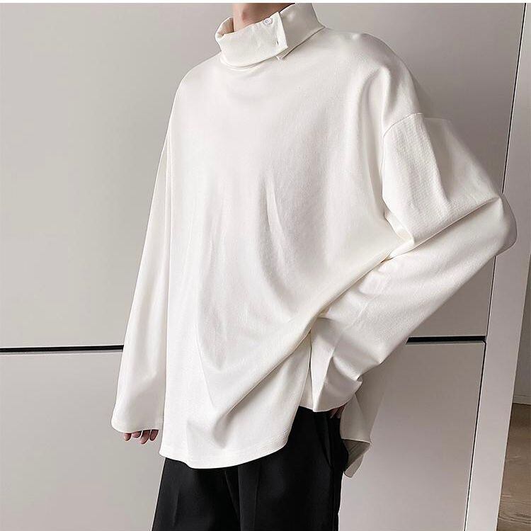 [Kouisha Series] ★Tops★ 2color Unisex Men's Simple Plain White Black White Black ML XL