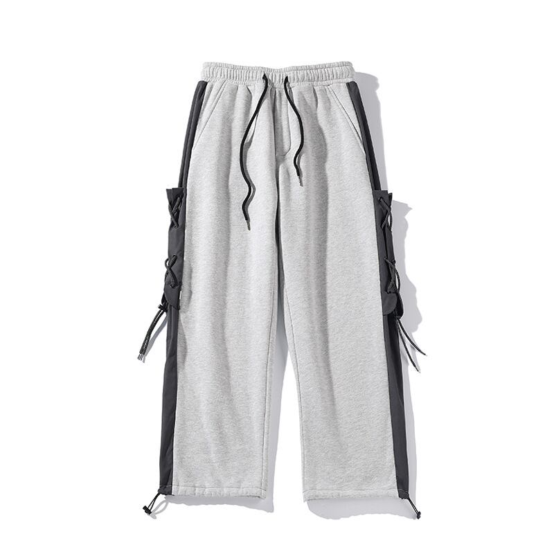 [BIGEMAN Series] ★Casual Pants★ 2color Quarter-length Bottoms Pants Unisex Men's Large Size Sports Style Black Gray