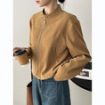 Load image into Gallery viewer, [Togawa Series] ★Outer★ 2color Jacket Short Length Simple Easy to Match Brown Navy ML
