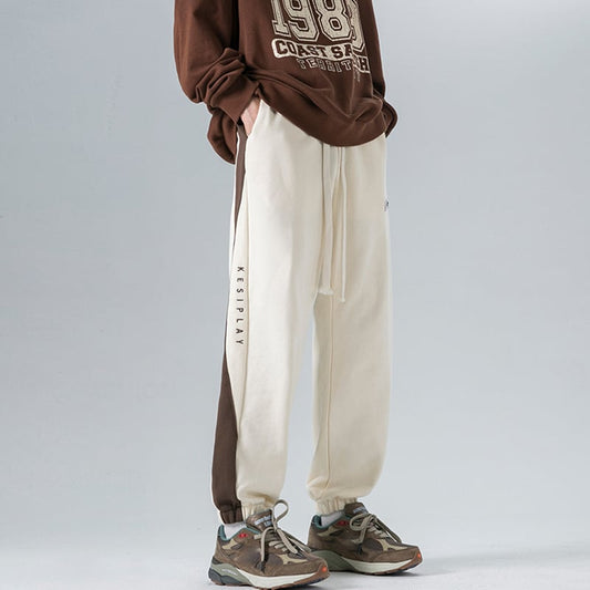 [KADISHOU Series]★Casual Pants★ 3color Pants Sports Style Unisex Men's Color Scheme Beige Black Coffee Color