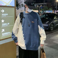 Load image into Gallery viewer, [Ruiweira Series] ★Sweater★ 3color knit tops Unisex Men's Color scheme Easy to match Black Gray Blue
