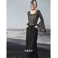 Load image into Gallery viewer, [Big Blue Dragon Series] ★China style top★ Lace, sexy, long sleeves, design, original, improves your temperament
