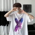 Load image into Gallery viewer, [SGLL Series]★T-shirt★ 3 colors men's unisex butterfly summer black white purple large size
