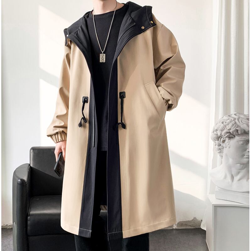 [Kaei Series] ★Trench coat★ 2 colors Black or light brown Cotton insert type available Color scheme Outerwear Long length