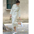 Load image into Gallery viewer, [MANMAN Series]★China-style dress★ 2color Elegant Chinese clothes Tang suit Improved Chinese dress Green White
