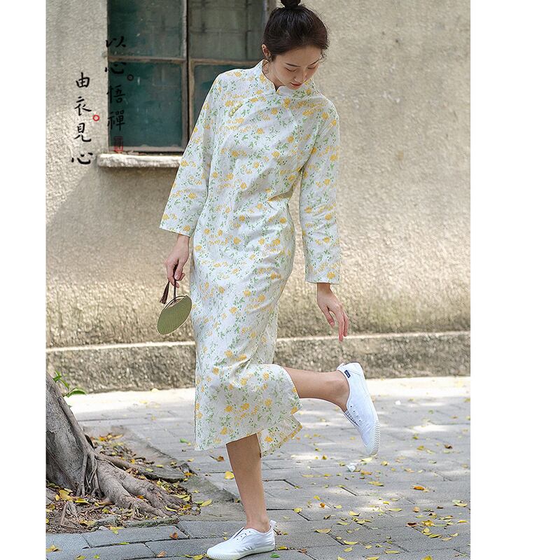 [MANMAN Series]★China-style dress★ 2color Elegant Chinese clothes Tang suit Improved Chinese dress Green White