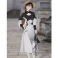 Load image into Gallery viewer, [Kaede bamboo --- Seinenyu series] ★Chinese style dress★ Fake layered Chinese clothing cute print retro
