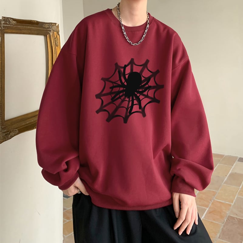 [PPG Series]★Tops★ 6color Long Sleeve Tops Sweatshirt Spider Unisex Men's Large Size