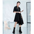 Load image into Gallery viewer, [Kyoto series]★China style dress★ Embroidery irregular unique design cool black black
