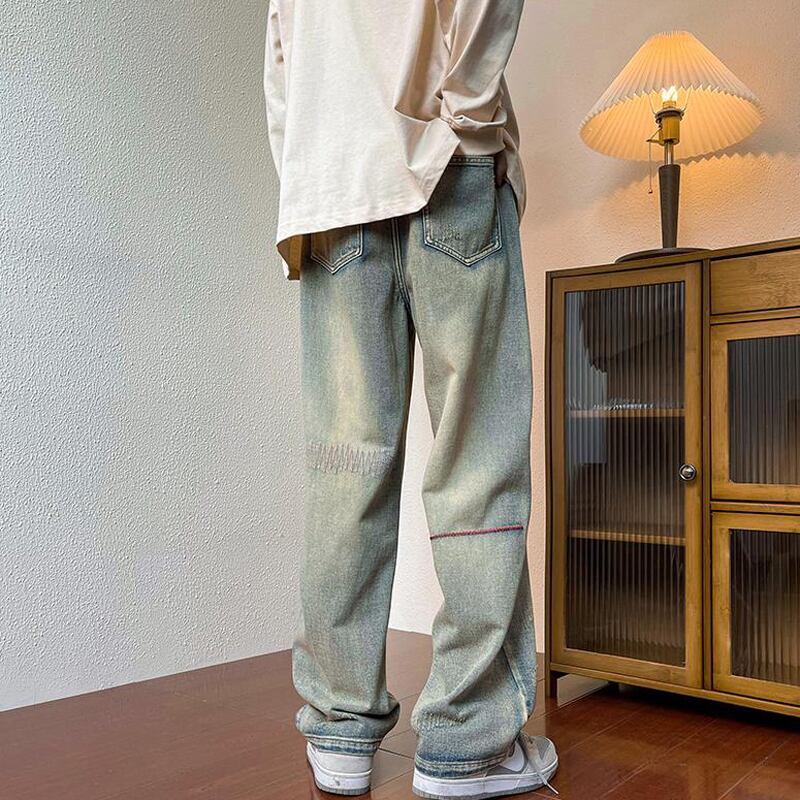 [TIAOTA Series]★Denim Pants★ 2color Pants Bottoms Unisex Men's Retro Spring Clothes Easy to Match