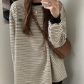 Load image into Gallery viewer, [KEKELI Series] ★Long sleeve shirt★ 2color tops Loose horizontal striped striped pattern Casual Easy to match
