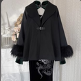 Load image into Gallery viewer, [Kishiki series] ★Outer★ Cloak Easy to match tops Black Black Improves temperament SML
