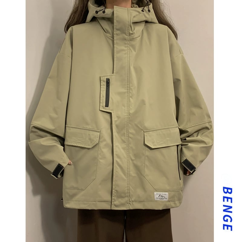 [BENGE Series]★Jacket★ 3color Outerwear Unisex Men's Casual Apricot Black Green