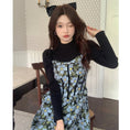 Load image into Gallery viewer, [JIGUJIGU Series]★Setup★ 2-piece set, tops, hanging dress, improves temperament, floral pattern, oil painting style, large size
