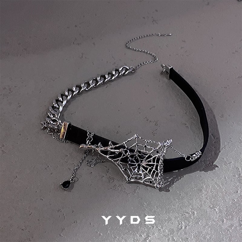 [yyds genderless series] ★Necklace★ Choker Accessory Spider Spider Cool Switching Cute