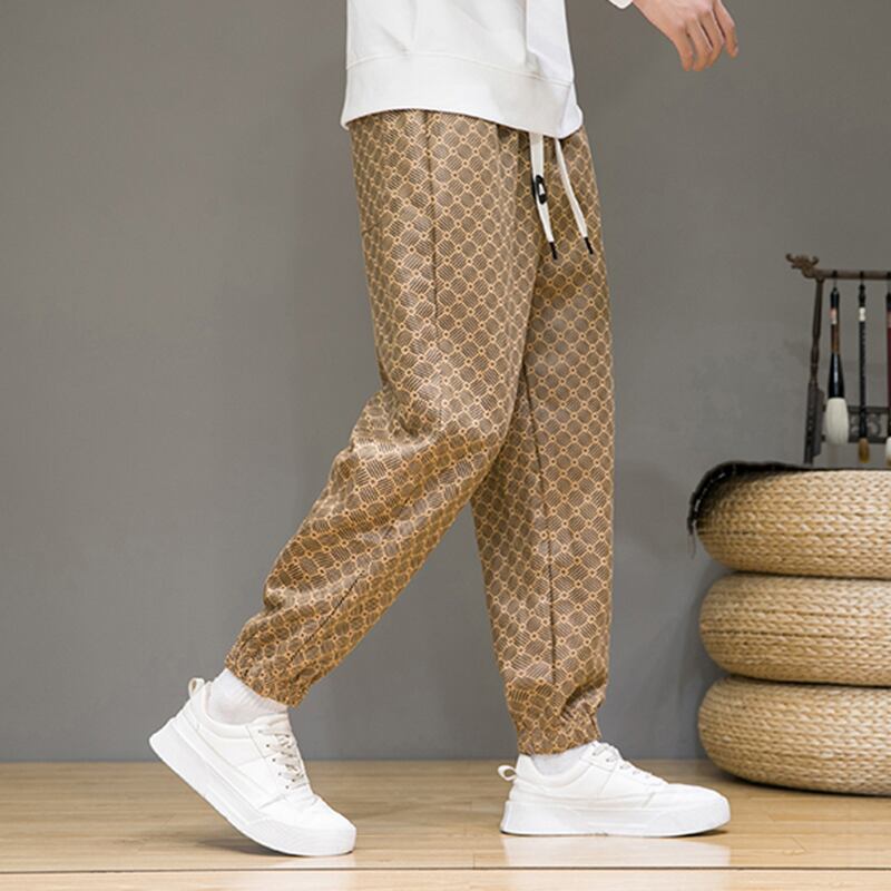 [Mowensai Series]★China style trousers★ 3color bottoms casual pants unisex men's large size suede