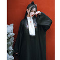 Load image into Gallery viewer, [Ancient Monster House---Four Wise Songs Series] ★Chinese style happi coat★ Chinese elements, Chinese clothing, long length, loose, black, black, original
