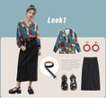 Load image into Gallery viewer, [YOUZI Series]★Retro Shirt★ Long Sleeve Shirt Tops Print Retro SML XL Thin Cute Color Scheme
