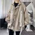 Load image into Gallery viewer, [Doon Series]★Jacket★ 3color Outerwear Unisex Men's Casual Loose Black Light Brown Green
