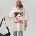 Gallery viewerに画像を読み込む, 【SENSUシリーズ】★Tシャツ★ 3color トップス 男女兼用 メンズ 夏服 半袖Tシャツ 猫 ベージュ ホワイト ブラック
