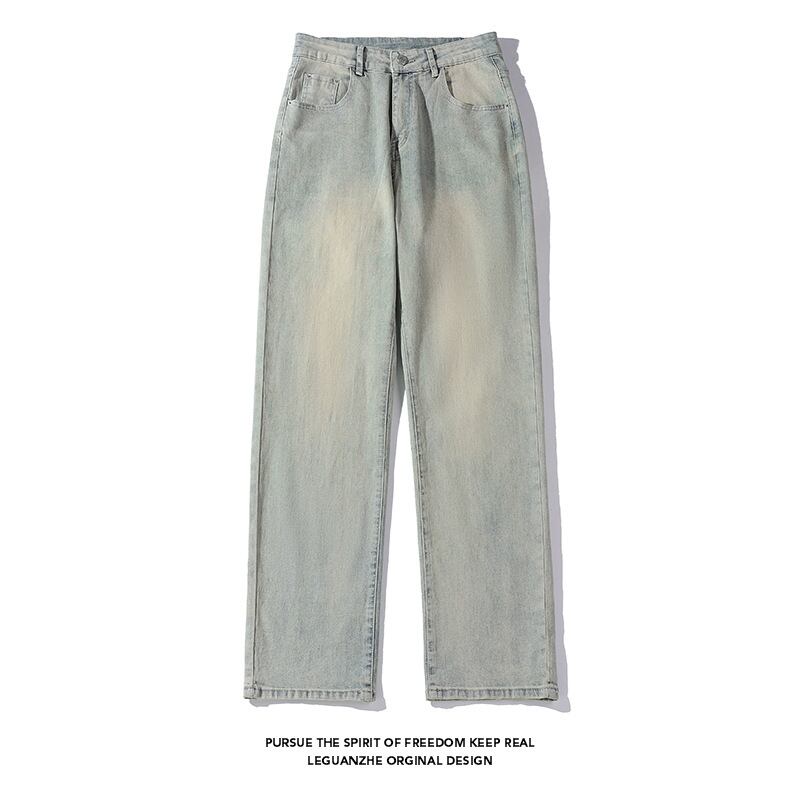 [BIGEMAN Series] ★Denim pants★ Bottoms, pants, unisex, men's, large size, cheap, easy to match