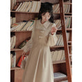 Load image into Gallery viewer, [Big orange series]★China style dress★ 3color fake layered beige blue red SML XL
