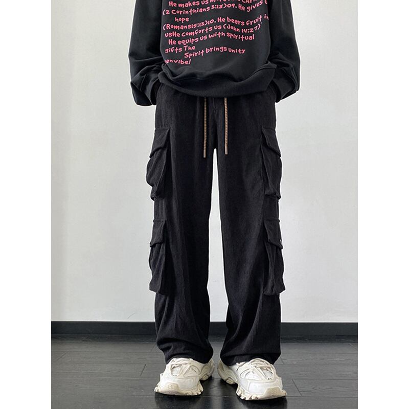 [NANSHI Series] ★Casual Pants★ 2color Bottoms Trousers Corduroy Unisex Men's Black Coffee Color