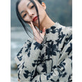 Load image into Gallery viewer, [Big Blue Dragon Series] ★China style outerwear★ Tops, Chinese clothes, ink pattern, mini length, easy to match, slimming print
