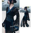 Load image into Gallery viewer, [Big Blue Dragon Series] ★Chinese style dress★ Lace openwork sexy switching black black
