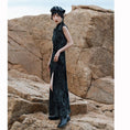 Load image into Gallery viewer, [Da Qinglong Shu Series] ★China-style dress★ Improved cheongsam dress lace-up slit
