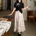 Load image into Gallery viewer, [DONGXIAOJIE series]★China style dress★ Letter pattern ribbon summer clothes fake layered large size slimming
