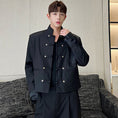 Load image into Gallery viewer, [Illustrated series] ★China style outerwear★ Jacket unisex men's short length black black retro
