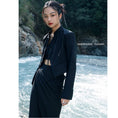 Load image into Gallery viewer, [Da Qinglong Shu Series] ★China style outerwear★ Blazer, mini length, Chinese buttons, Chinese clothes, black, slimming
