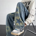 Load image into Gallery viewer, [V37 Series]★Denim Pants★ Pants Bottoms Unisex Men's Star Pattern Blue Blue SML XL 2XL 3XL
