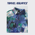 Gallery viewerに画像を読み込む, 【TRAVEL ISSUANCEシリーズ】★油絵風シャツ★ トップス 半袖シャツ 春夏 M L XL 2XL 男女兼用 メンズ Vネック 青 緑
