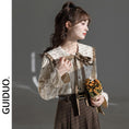 Load image into Gallery viewer, [GUIDUO Series]★Shirt★ Tops, Long Sleeve Shirt, Floral Pattern, Women's, Improves Temperament, Ribbon, Cute, Date, Commuting
