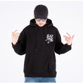 Load image into Gallery viewer, [Machiha clan series] ★China style hoodie★ 2color black or white whale embroidery wave black white tops large size
