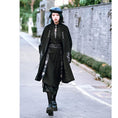 Load image into Gallery viewer, [Kokaisha---Hoshiyado Series] ★China style coat★ Rasha coat long coat embroidery original black black
