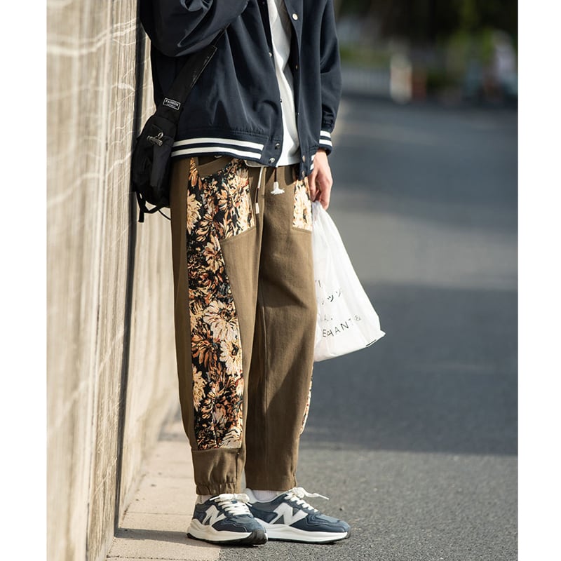 [Korean Holiday Series]★China style pants★Casual pants 4color Oil painting style Unisex Large size