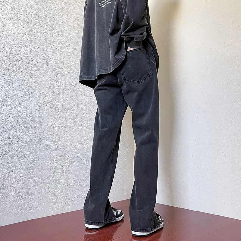 [KAAIER Series]★Denim pants★ 2color bottoms pants unisex men's retro easy to match slimming