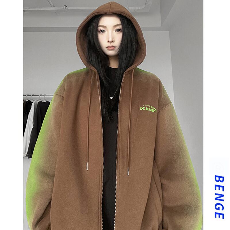 [BENGE Series]★Jacket★ 3color Outer Parka Unisex Men's Black Coffee Color Apricot