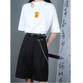 Load image into Gallery viewer, [Kuraho Koya Series] ★China style T-shirt★ 2color black or white cotton embroidery S M L XL slim fit easy to match
