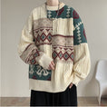 Load image into Gallery viewer, [PPG Series]★Sweater★ 3color Tops Unisex Men's Ethnic Black Apricot Blue
