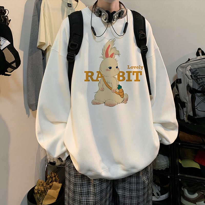 [SENSU Series] ★Tops★ 8color Long Sleeve Tops Unisex Men's Large Size Rabbit Rabbit Cartoon